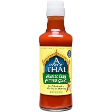 A Taste of Thai Sriracha Garlic Chili Pepper Sauce Siracha Sauces with Bold Hot Flavor for Stir-Fry, Marinades & Dipping Authentic Thai Chili Sauce - Non-GMO, Gluten-Free & Trans Fat-Free 3 Pack, 7 oz Each