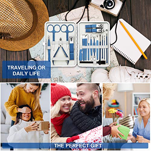 Bukihome Set per manicure, 19 pezzi, in acciaio