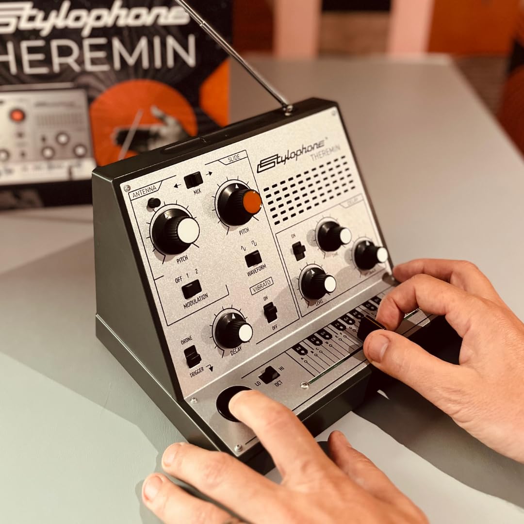 Stylophone Theremin przenośny syntezator analogowy z dotykowym sterowaniem