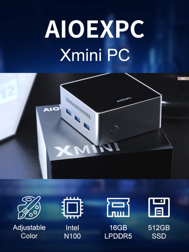 AIOEXPC Mini PC Ιntel Alder Lake N100,Mini PC Windows 11 Pro