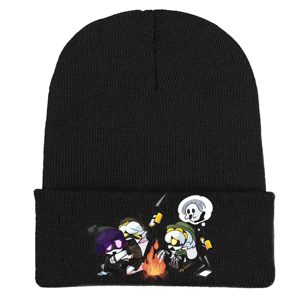 JUSONGKWCP MurdersDrons Beanie Hat Unisex Winter Warm Windproof Hat Knit Slouchy Thick Skull Cap Soft Knitted Thermal Hat for Outdoor Sports (Black-1)