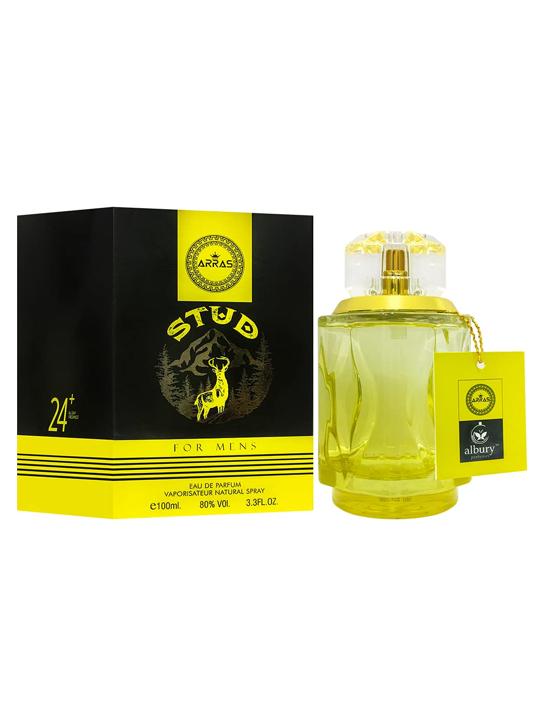 Arras Stud Eau De Parfum Long Lasting Classic Fragrance Prevenrts Bad Smell Boost Personality Perfume for Men 100 ml with Free Tester Inside the Package (Pack of 1)