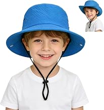 Outdoor Kids Sun Hat UPF 50+ Sun Protection Foldable Bucket Hat Breathable Summer Beach Fishing Safari Hat for Boys Girls