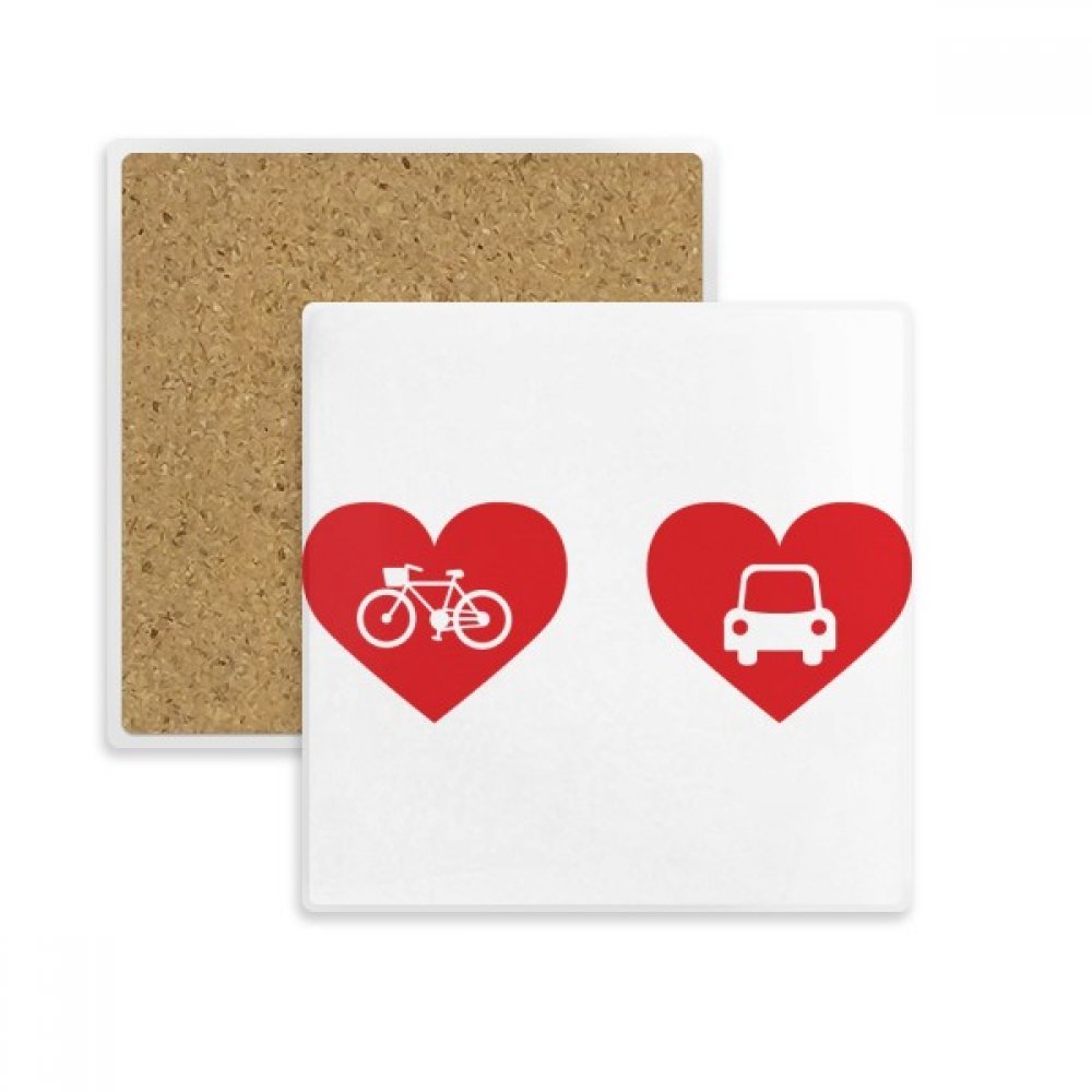 Coupe du Coaster Vélos Coeur Rouge pour tables de salon et pauses café