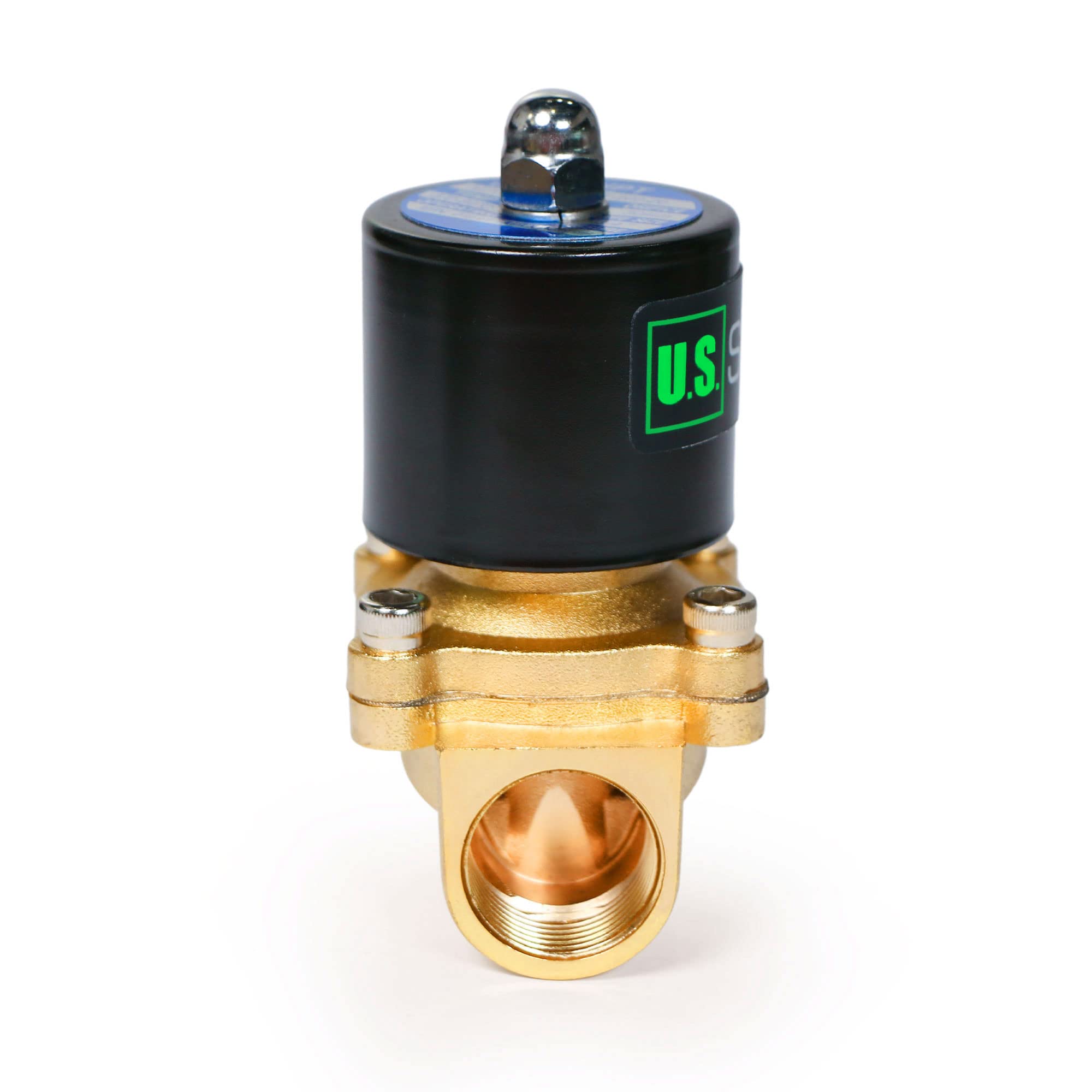 U.S. Solid Électrovanne 3/4" – Alliage de zinc, 220V AC, joint NBR, normalement fermé, pour eau, gaz, huile