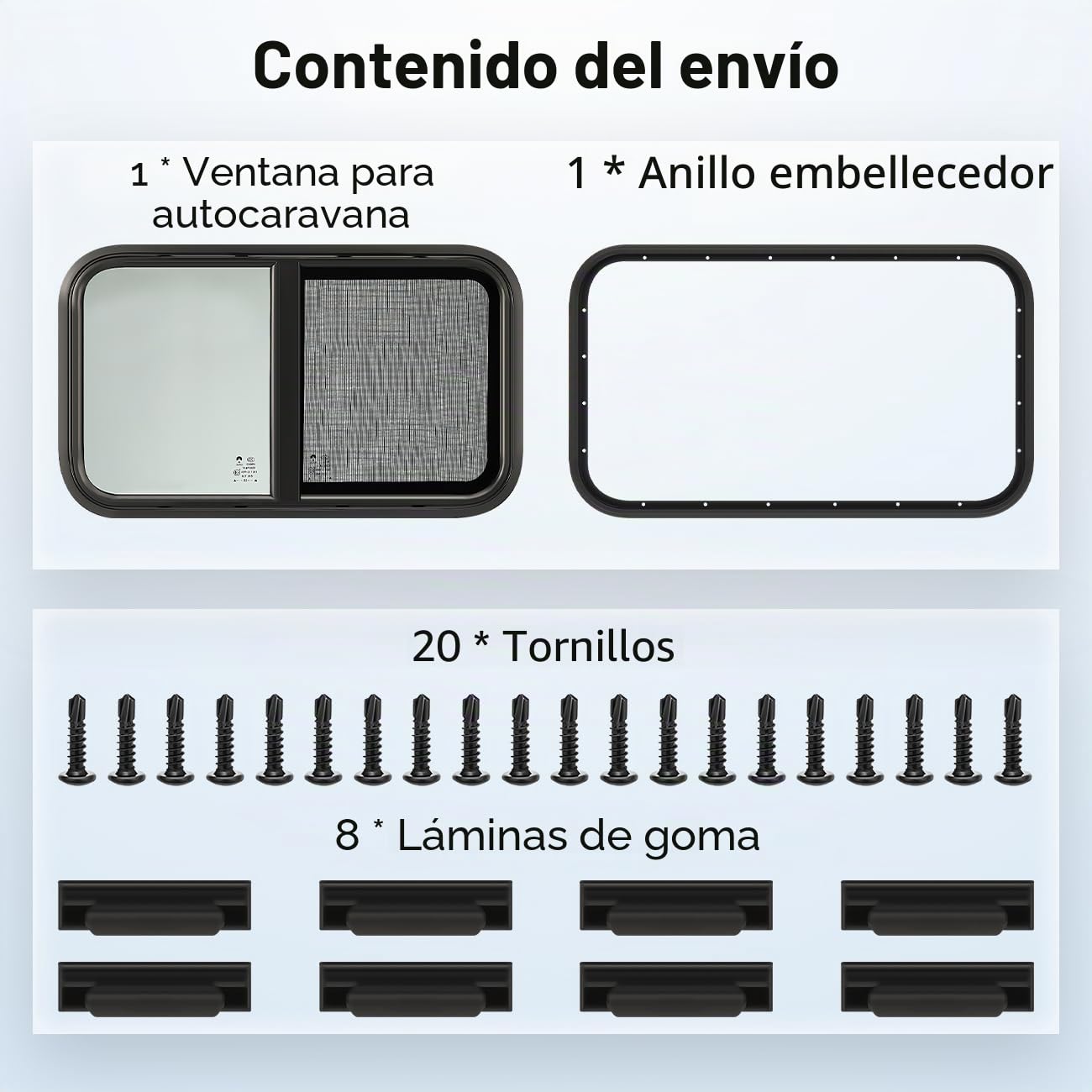 GEARMONSTER Ventana lateral para caravana, ventana deslizable para autocaravana, ventana tintada para remolque, ventana RV, ventana para autocaravanas, remolques 700x400mm ventana para remolque