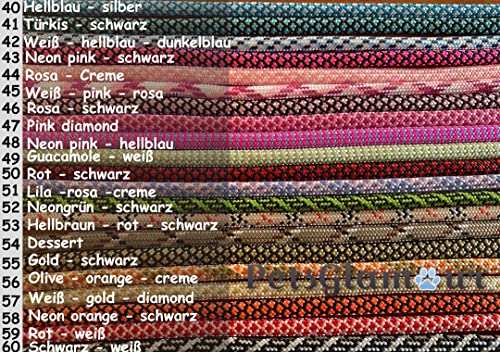 EM Keramik Halsband für Hunde, mit/ohne Name, 60 ver. Farben, Flechten, 100.000 Varianten, Pfötchen, Anker Beads, PetsGlamour