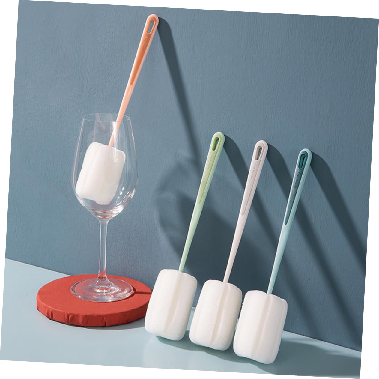 Ciieeo 5 Set Di Spazzole Per Bottiglie Set Di Spazzole in Spugna Morbida Per Bottiglie Dacqua Tazze Bottiglie Spazzole Per Bottiglie Domestiche 4 Pezzi*5
