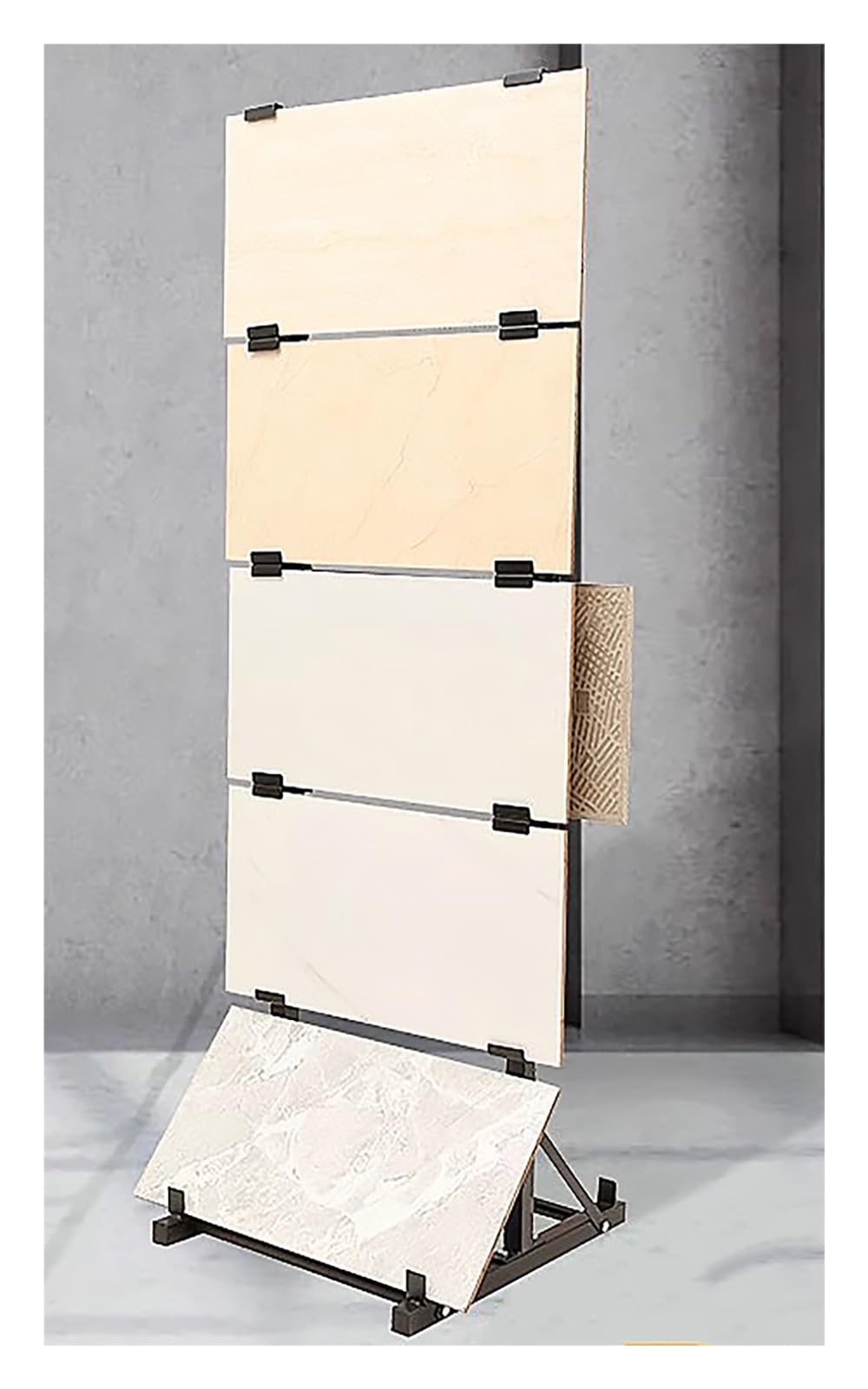 Ceramic Tile Display Rack Standing Double Side, Supermarkets/Exhibition Halls/Retail Stores Floor Tile Sample Display Stand, Wooden Plate Display Ceramic Tile Display Rack Standing Double Side, Supermarkets/Exhibition Halls/Retail Stores Floor Tile Sample Display Stand, Wooden Plate Display