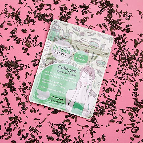 Victoria Beauty - Collageen oogpads tegen kringen rond de ogen met groene thee, collageen masker onder oog patches… - Afbeelding 6