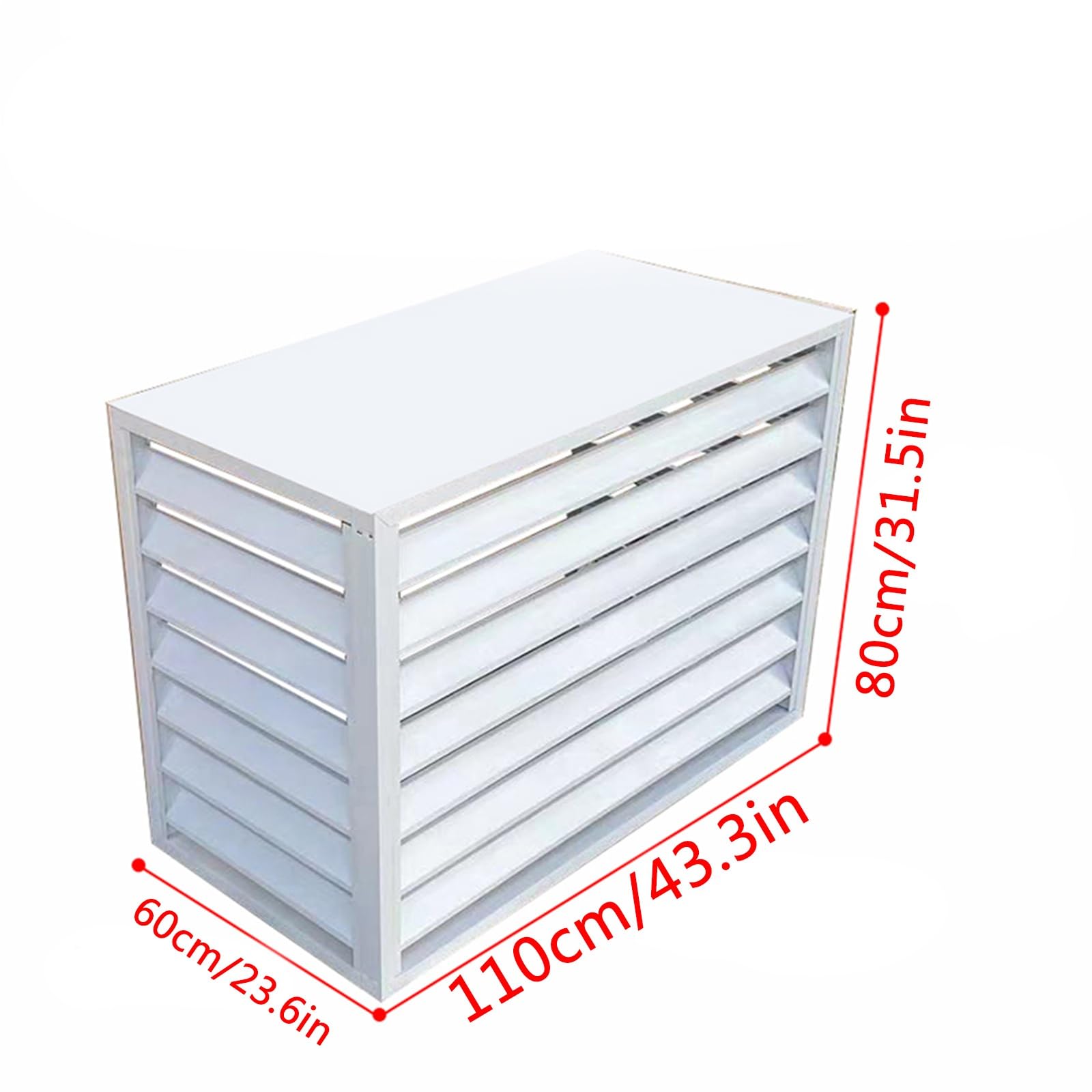 Cubierta de aluminio para aire acondicionado con reducción de ruido, protección de unidad al aire libre, calefacción, protector de radiador, resistente a la intemperie, carcasa de CA para uso en