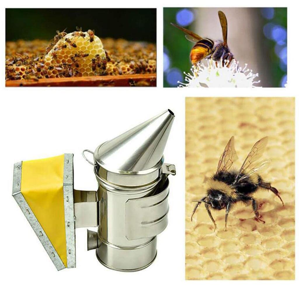 Beekeeping Smoker Manual Bee Smoke Maker Tool Mini Pointed Stainless Steel Sprayer Beehive