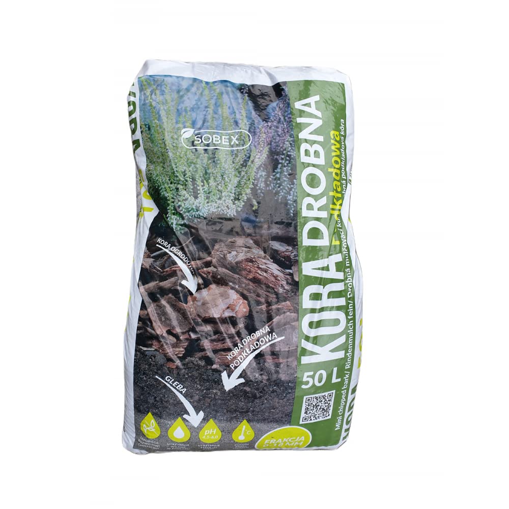 Sac de paillis d'écorce de Paysage de 50 L adapté pour l'aménagement paysager et l'élimination des Mauvaises Herbes Aide à améliorer la Structure du Sol