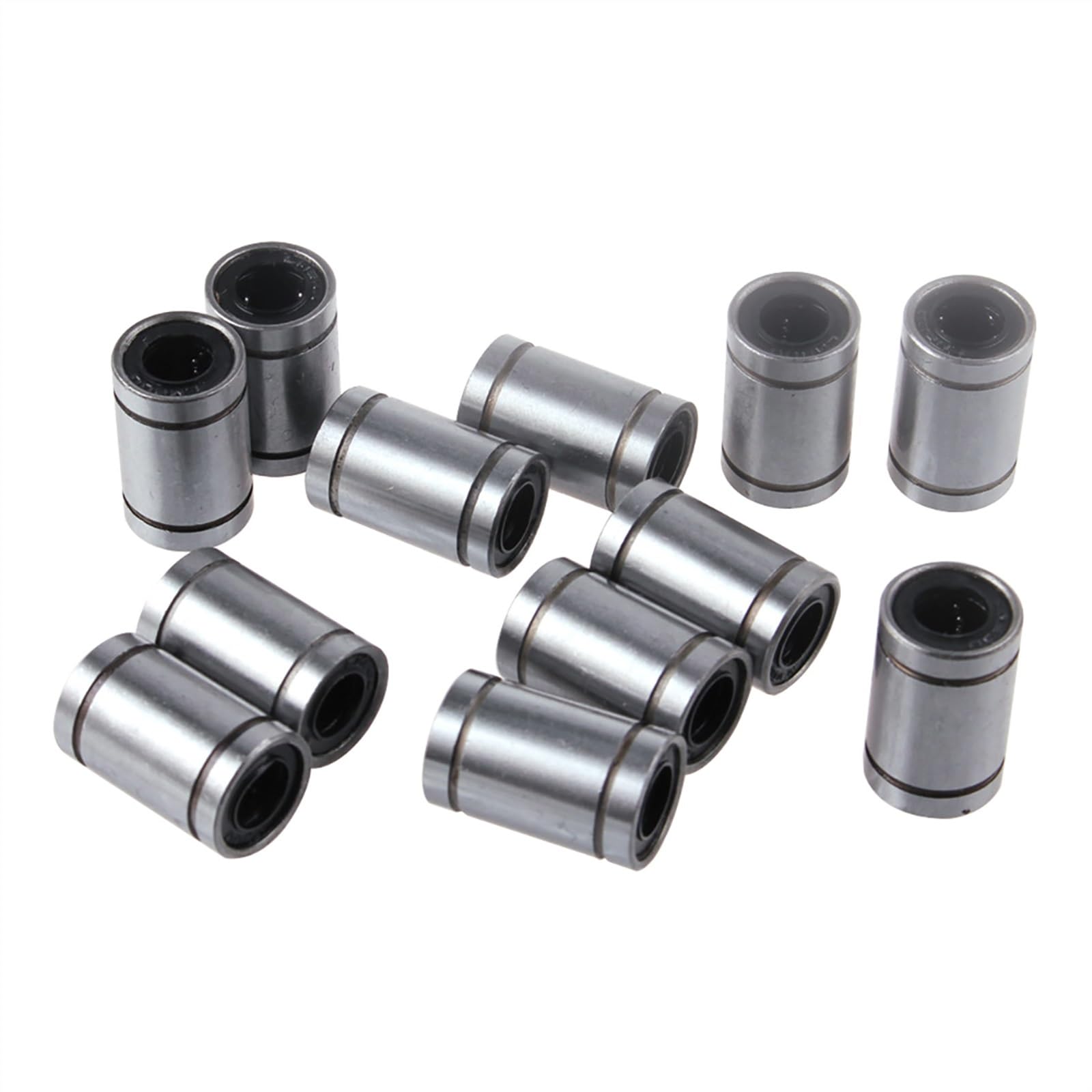 Douille linéaire LM8UU LM10UU LM12UU LM16UU, roulements linéaires for tiges, Rail de revêtement, pièces d'arbre linéaire, 8mm 10mm 12mm, 12 pièces/lot(LM16UU)