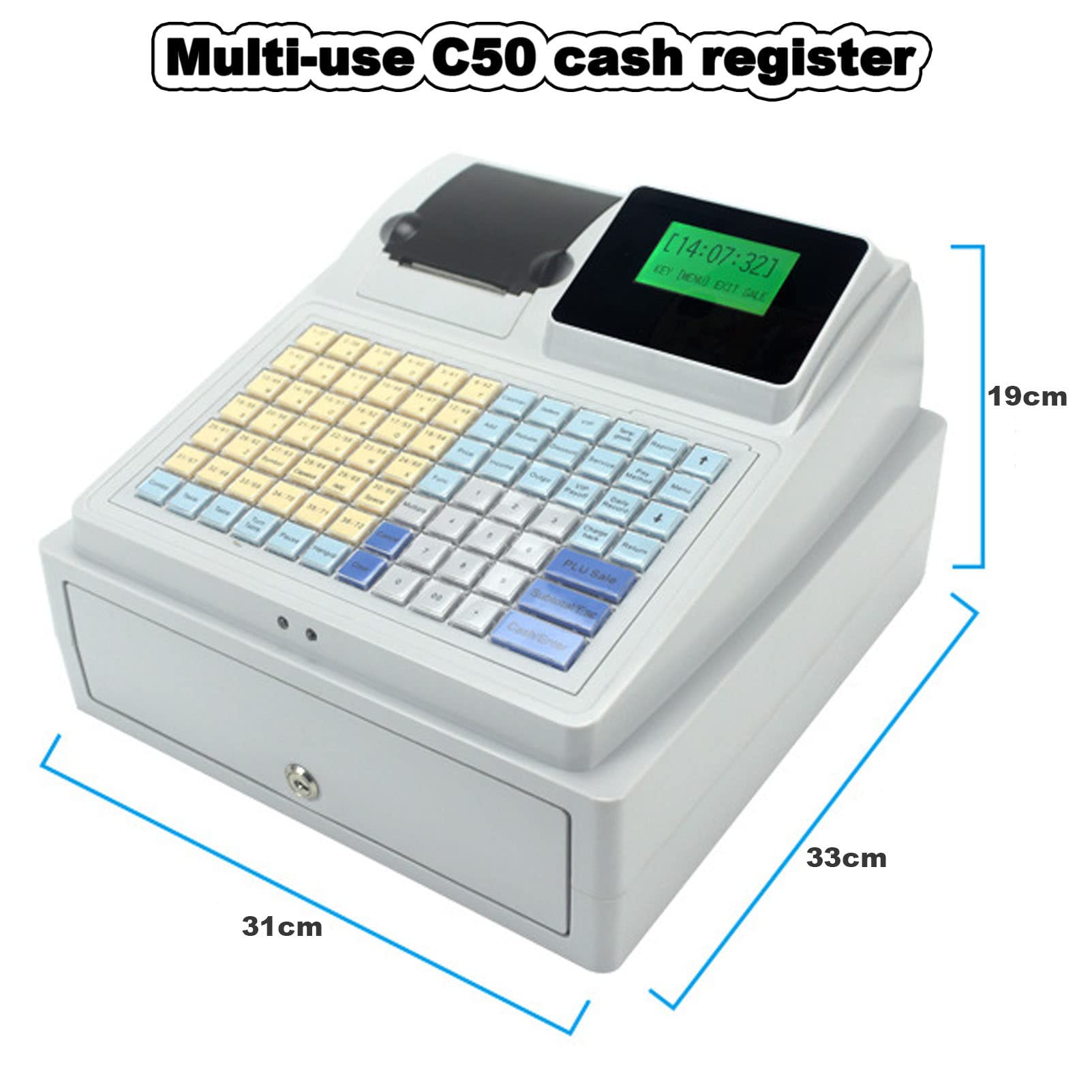 Amazon.co.jp: 電子キャッシュ レジスター、中小企業向け LCD