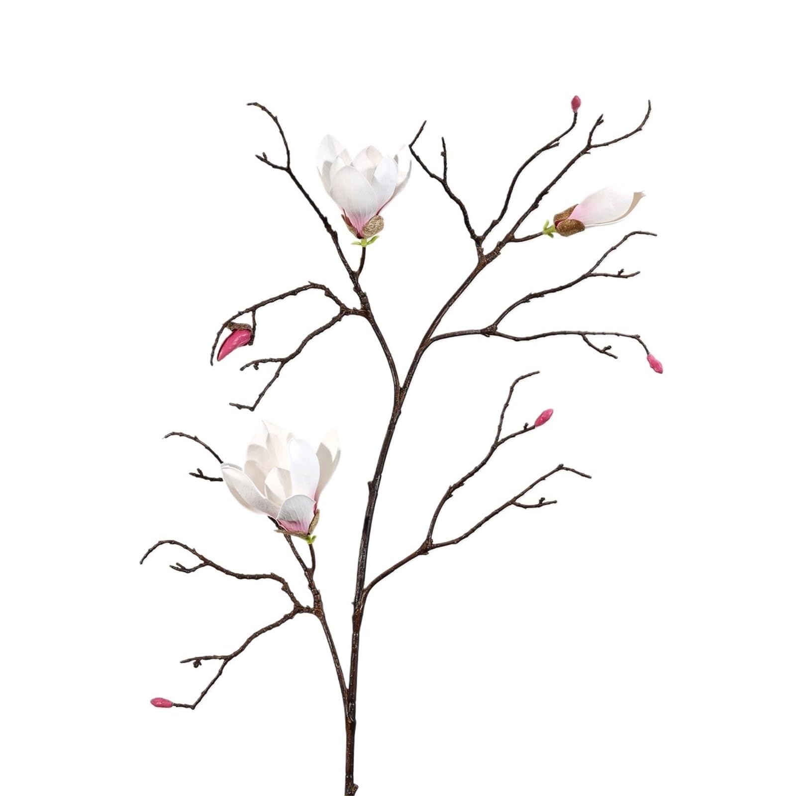 WLH Alexanders 2pcs Artificial Magnolia Blossom Artificial Magnolia Branch Flower Silk Blossom Arrangement for Family Decoration faux flower(Pink 1)