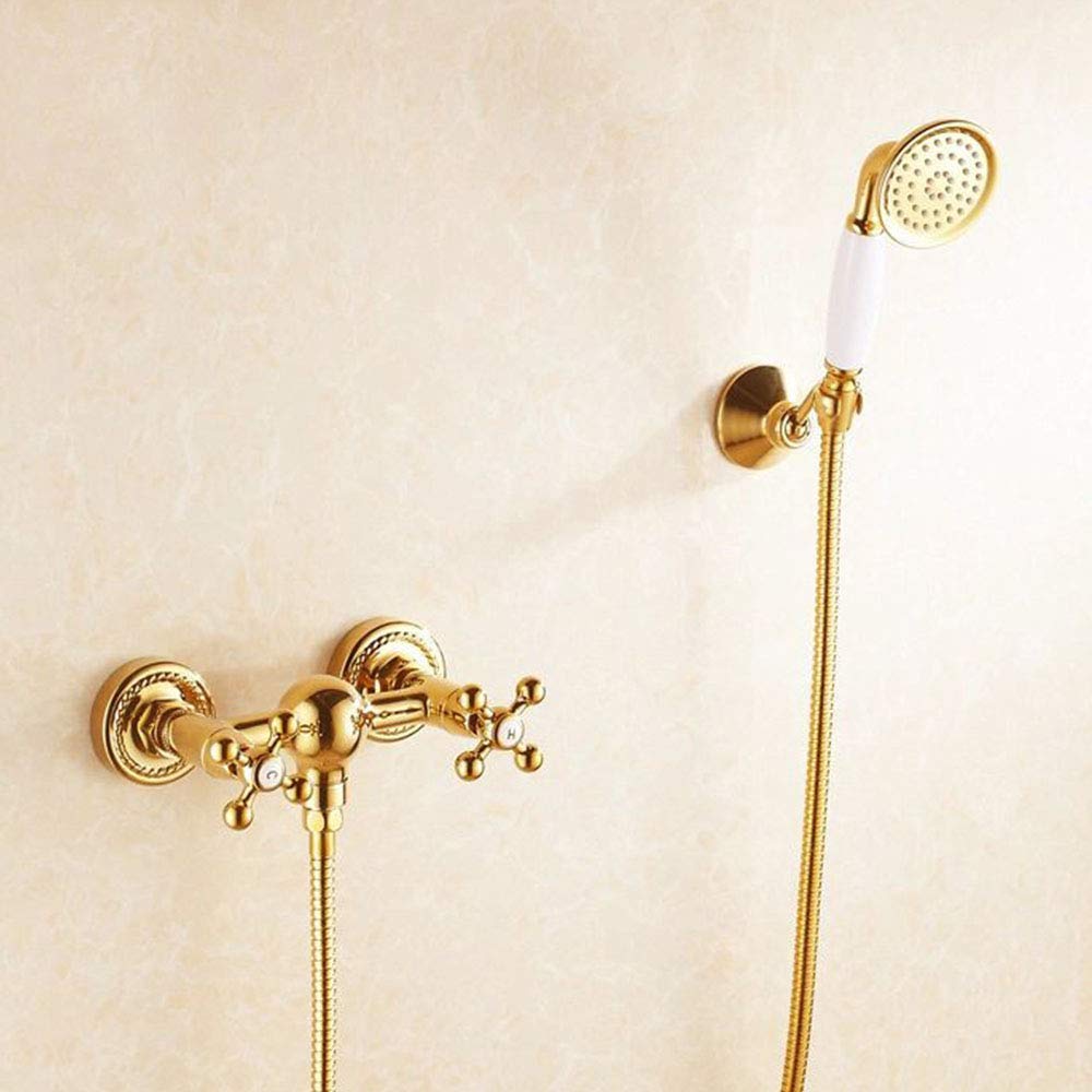 Mitigeur de baignoire à main et douche de pluie en laiton pour salle de bain