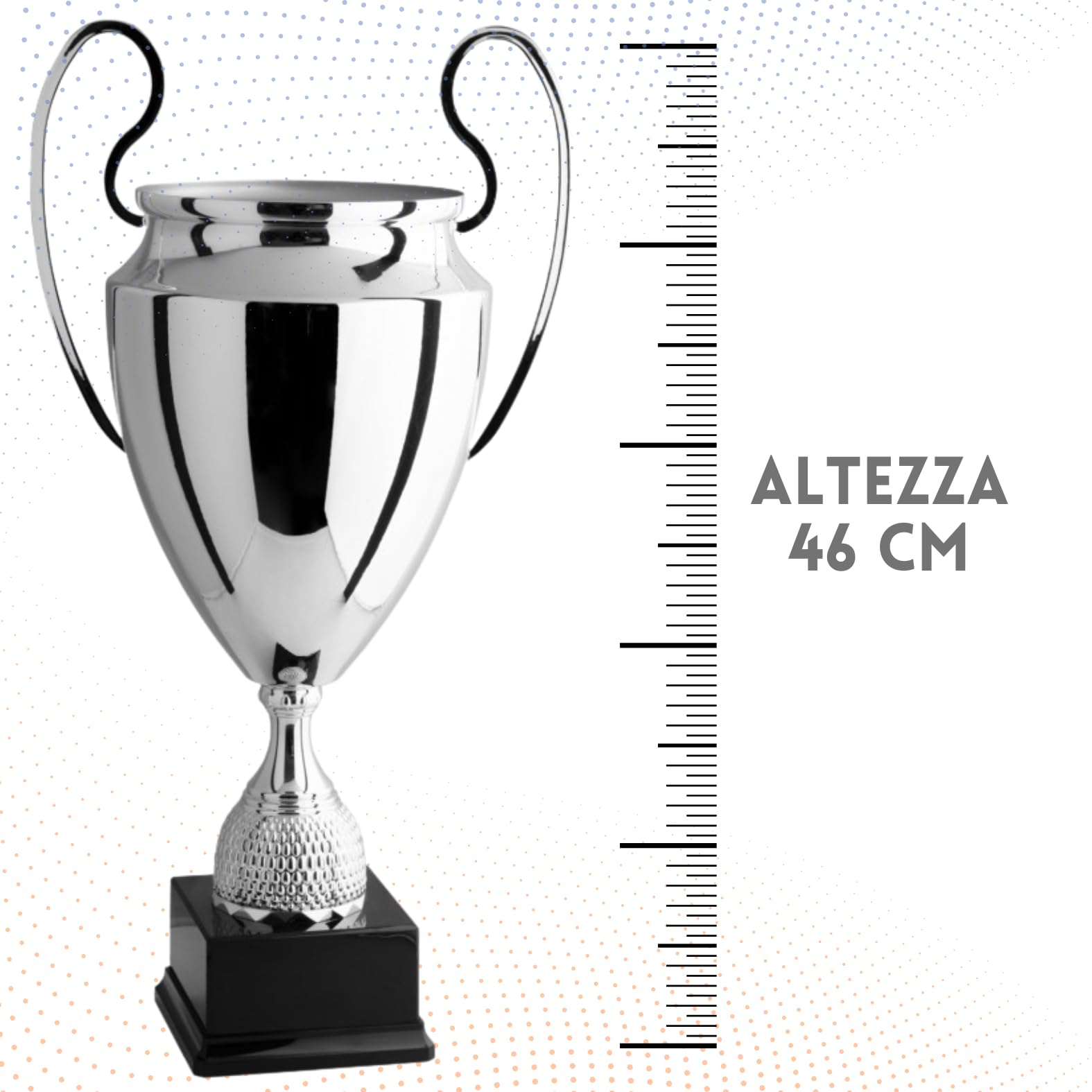 Coppa Trofeo Personalizzabile Sportivo in Metallo Calcio, Fantacalcio, Tennis, Padel, Basket Riconoscimenti Premiazioni Sportive ed Eventi con Targhetta Personalizzata cod 1.001