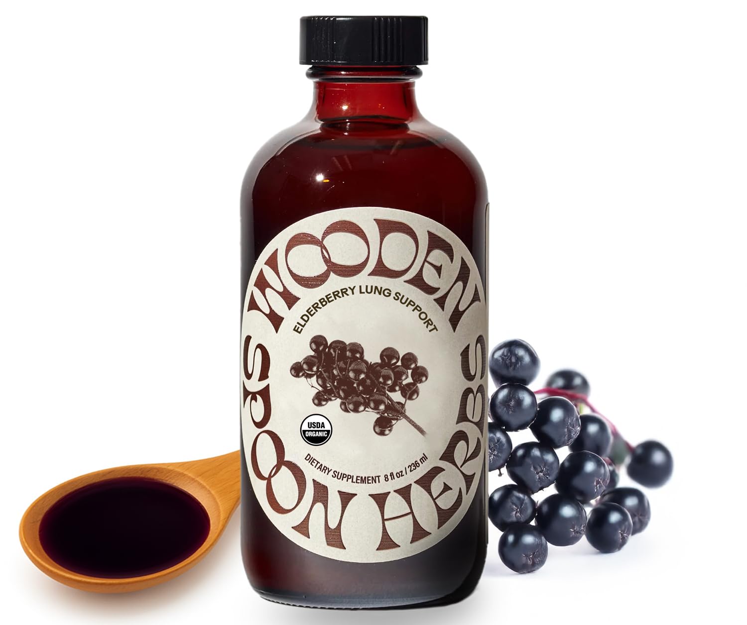 Wooden Spoon Herbs Organic Elderberry Syrup | Traditional Herbal Blend