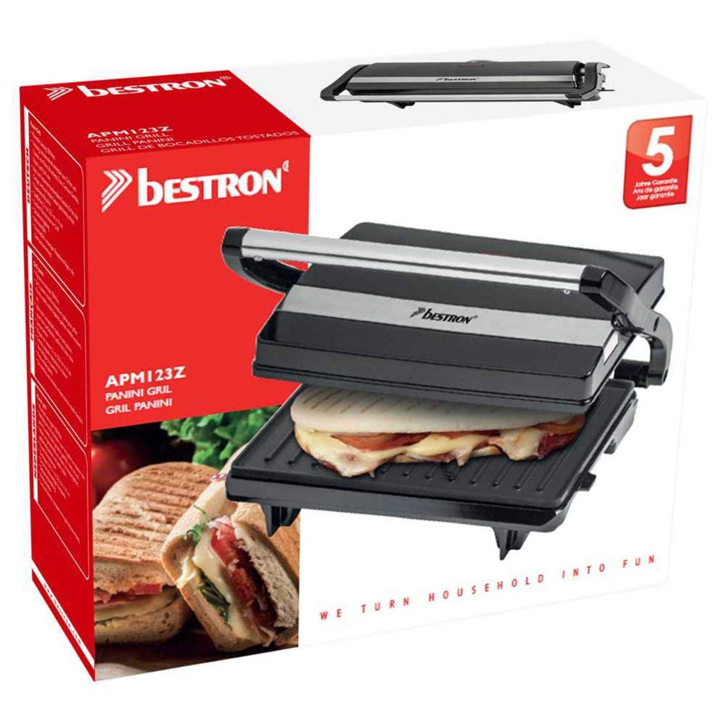 Bestron Grill Elektryczny, Czarny, 22,5 x 14 cm
