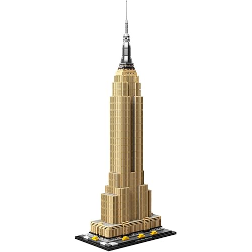 LEGO Architecture Empire State Building 21046 New York City Skyline Architecture Model Kit for Adults and Kids, Build It Yourself Model Skyscraper (1767 Pieces)