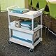 Rubbermaid Commercial Products FG342488OWHT Servicewagen aus Kunststoff, 3 Böden, Grauweiß