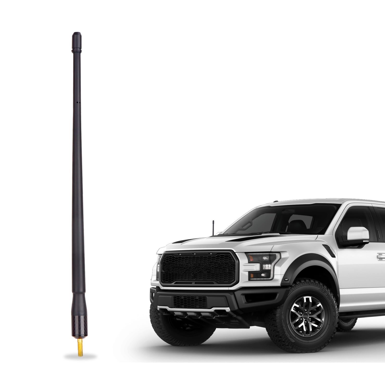 Tectary Short Antenna Compatible for Ford F150 2009-2025 & Bronco Accessories 2021-2025, 13" Flexible Rubber Truck Antenna Replacement, for Car FM/AM