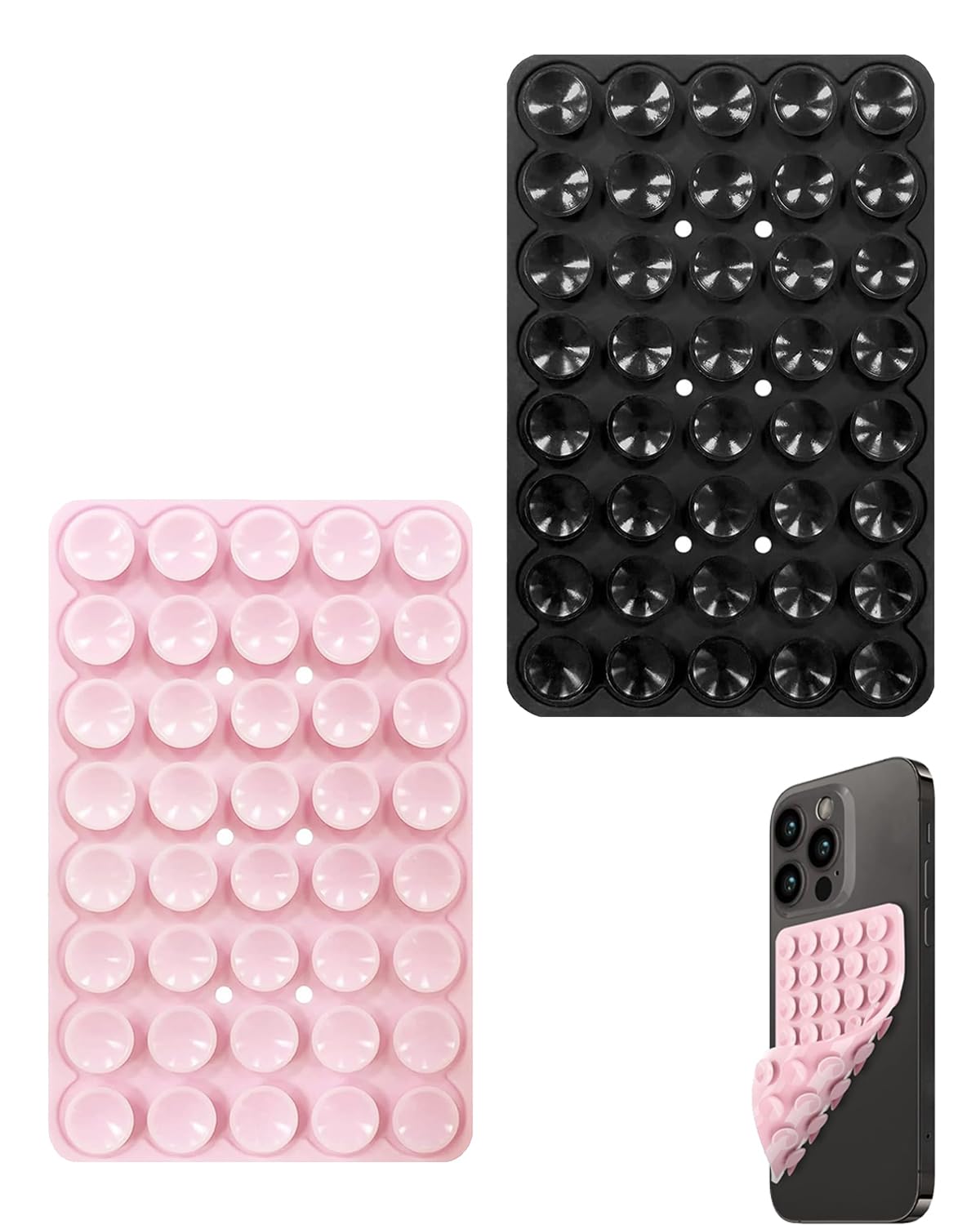 See full amazon price history chart for 2 PCS Silicone Suction Phone Case, Suction Phone Case, Hands-Free Mobile Accessory Holder Grip, Accessory Compatible Mirror, Shower, Phone Holder for Videos (40 Small Suction Cups, Black+Pink) 2 PCS Silicone Suction Phone Case, Suction Phone Case, Hands-Free Mobile Accessory Holder Grip, Accessory Compatible Mirror, Shower, Phone Holder for Videos (40 Small Suction Cups, Black+Pink) (B0D8T6MMLS) Amazon Price History, Amazon Price Tracker