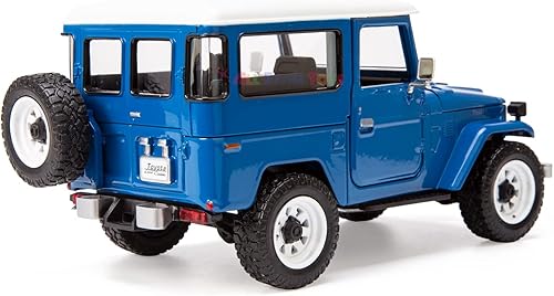 Miniatura 7 de All Star Toys Exclusivo Toyota Land Cruiser FJ40 Royal Blue con ruedas todoterreno personalizadas modelo 124 fundido a presión por Motormax 79323 FJ