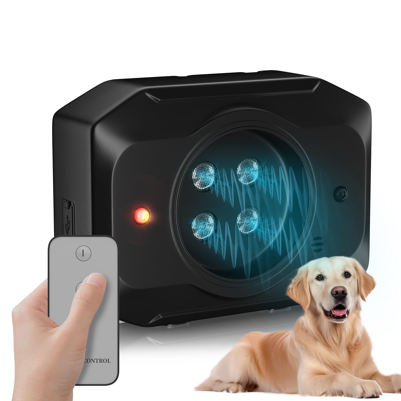2026 Upgraded Anti Barking Device for Dogs with Remote - 55 FT Long Range - 3 Modes Ultrasonic Dog Barking Deterrent Devices - Rechargeable Waterproof Stop Barking Dog Device Indoor Outdoor for Dogs