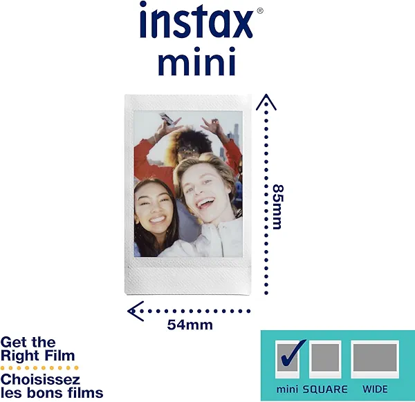 FUJIFILM Instax Mini Instant Film Twin Pack (White), 20 Photos