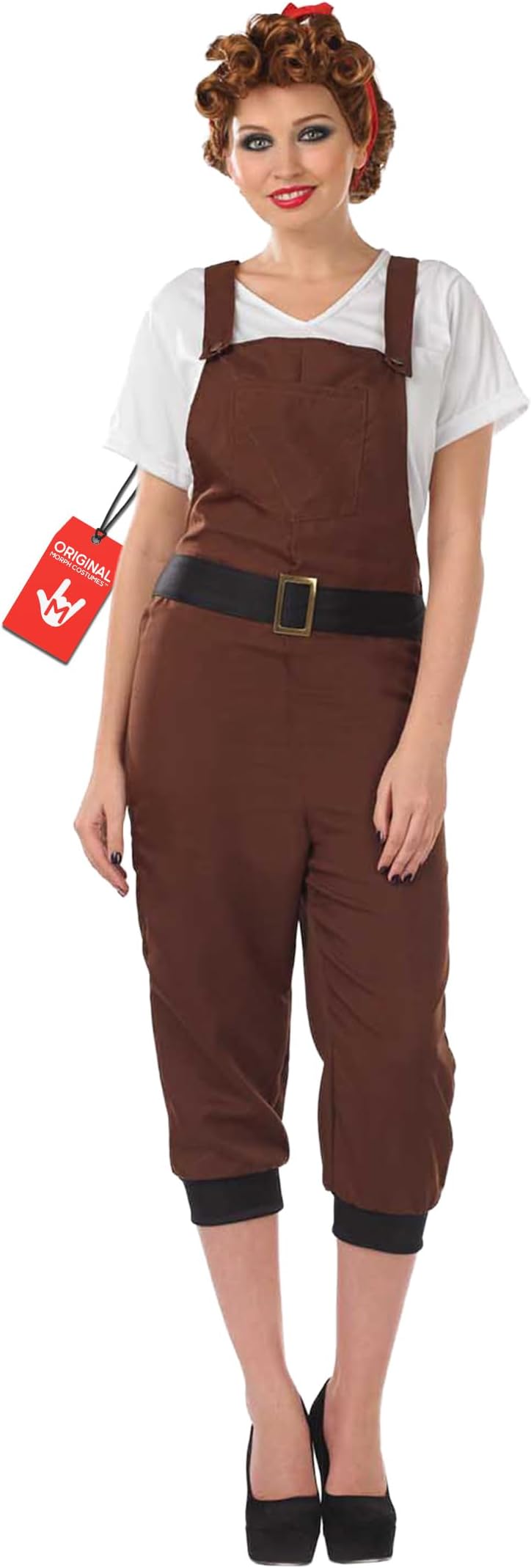 Fun Shack Land Girl Outfit Women's 1940s World War 2 Costume, Army Outfit for Women, WW2 Fancy Dress Costume