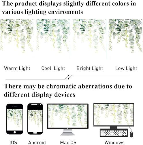 Miniatura 8 de HMS Happy Memories Cortina de ducha con estampado floral bohemio, tela de poliéster para decoración de baño, 72 x 72 pulgadas, tamaño estándar con