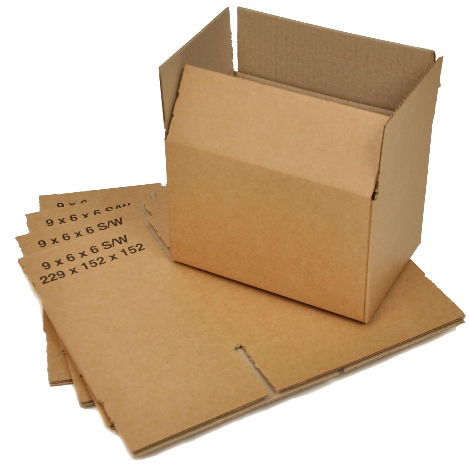 BAG-IT 25x Single Wall Cardboard Packing Boxes 9"x6"x6" (229x152x152mm) Small Parcel Shipping Mailing Postal Gift Cube Postal Shipping Box Mailing Cartons Shipping boxes