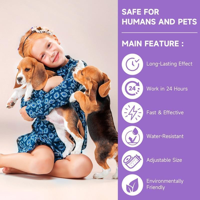 Collare Antipulci Woyamay Per Cani | 4 Pezzi | Protezione 8 Mesi | Resistente All'Acqua - Foto 10