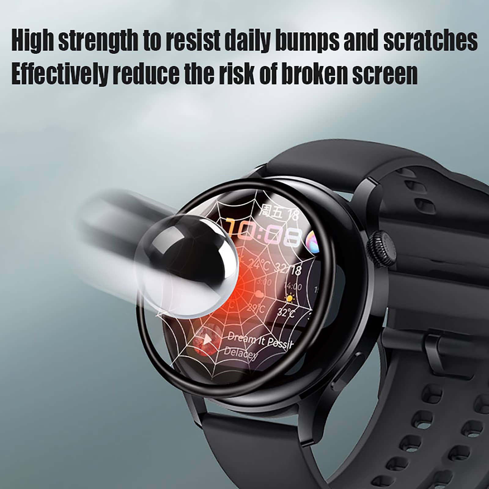 Kit Cinturino In Nylon E Pellicola Per Google Pixel Watch - Bracciale Sportivo Traspirante Con Velcro + 2 Protezioni Schermo