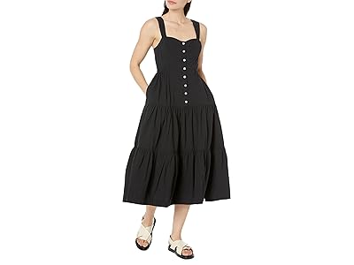 Madewell Suzette Seamed Bodice Tiered Midi Dress Women