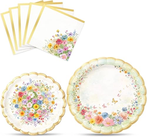 Miniatura 17 de WERNNSAI Platos y servilletas de granja – 48 piezas de decoración de cumpleaños de animales de granja, platos de papel de granero para niños, fiesta