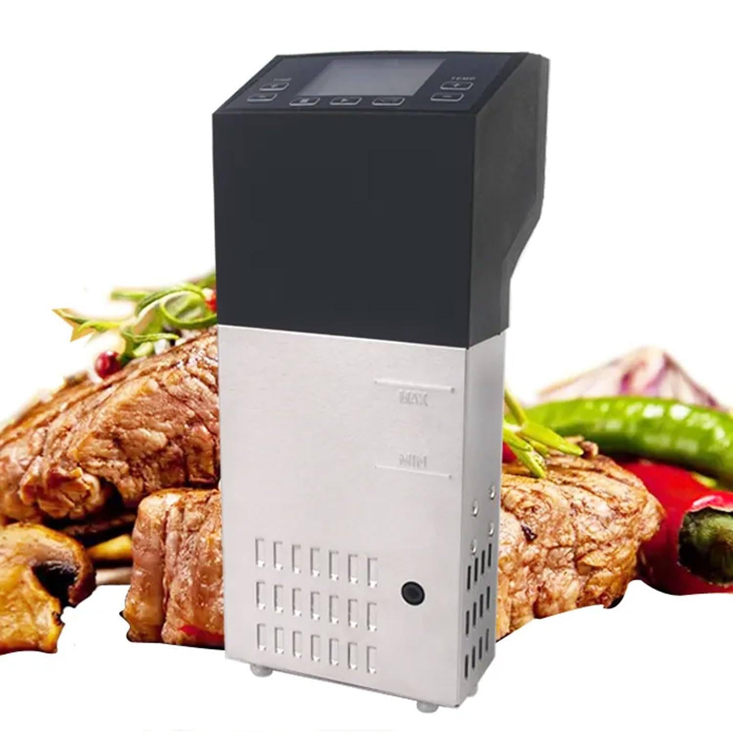 Cuocitore Sous Vide professionale da 1500 W con circolatori a immersione in acciaio inossidabile, con ampio touchscreen, timer di temperatura preciso, regolazione 0-99 ℃