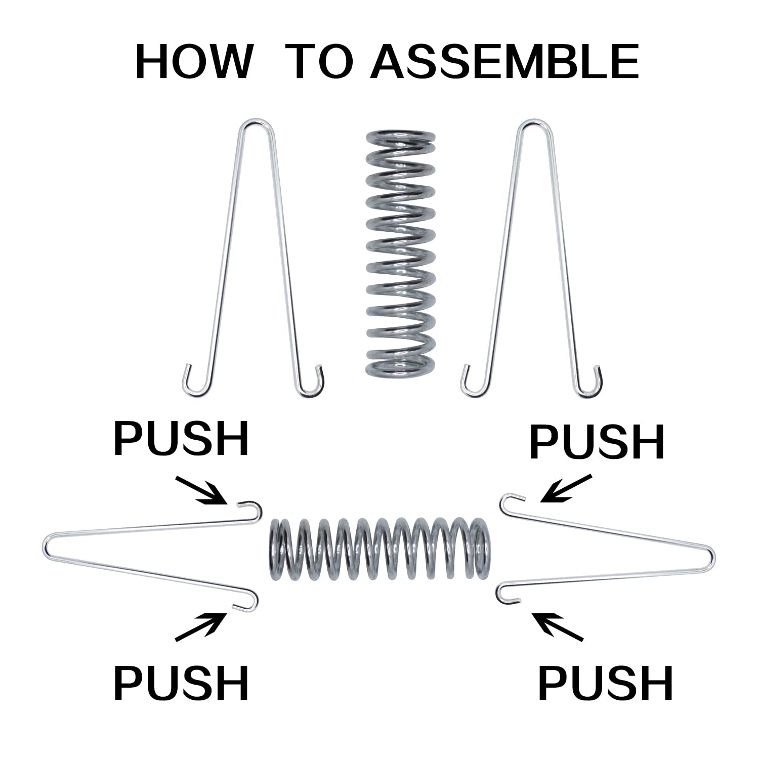 SUUJI Stainless Steel Dog Leash Shock Absorbing Spring 4 Pcs Dog Cable Tie Out Buffer Spring for Run Or Training,Heavy Duty Tent Rope Fixed Buckle Tensioner for Outdoor Hiking Camping - Image 4