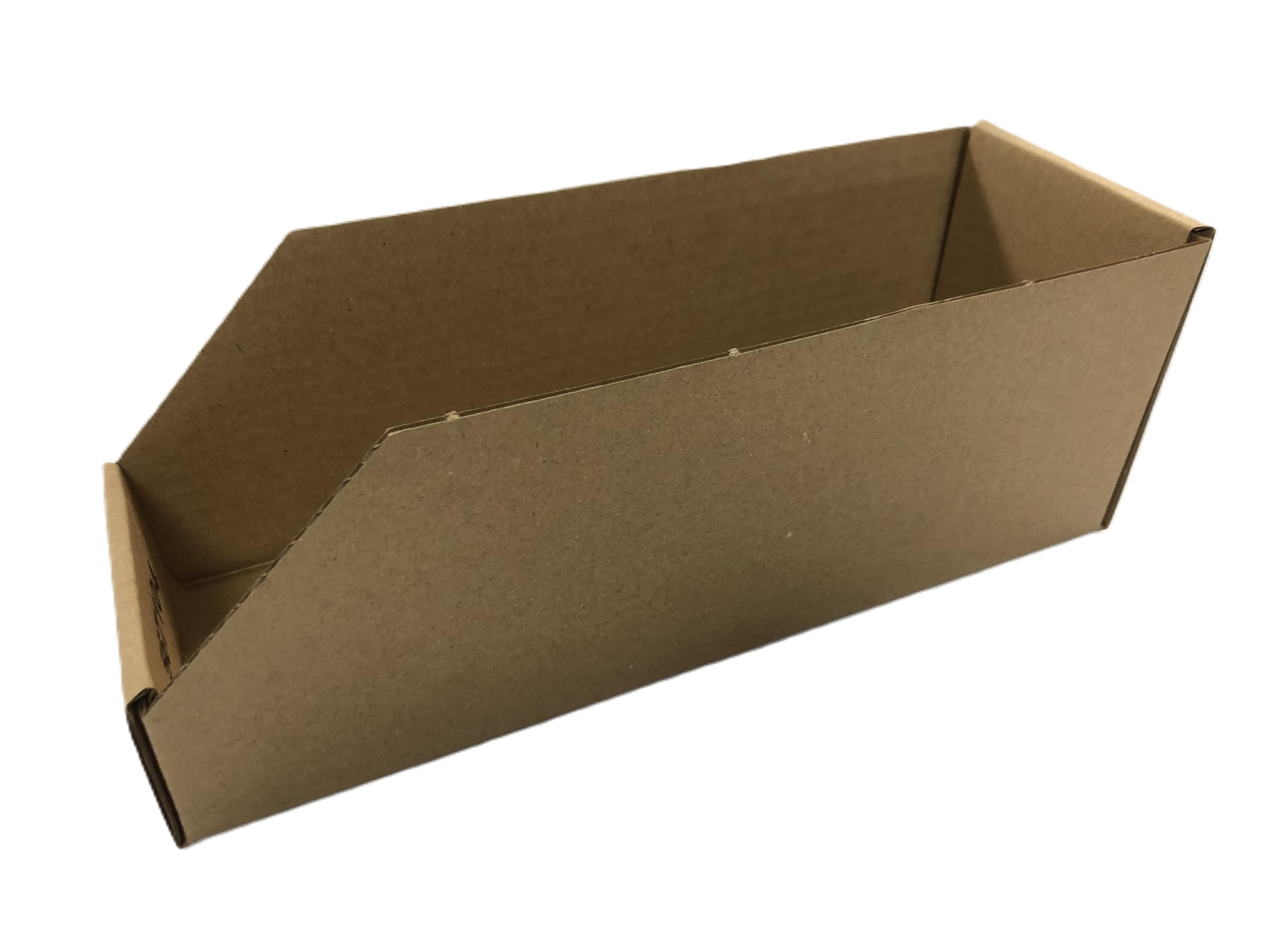 Pack de 100 bacs, becs de stockage en carton brun, Dimensions 300x100x110 mm
