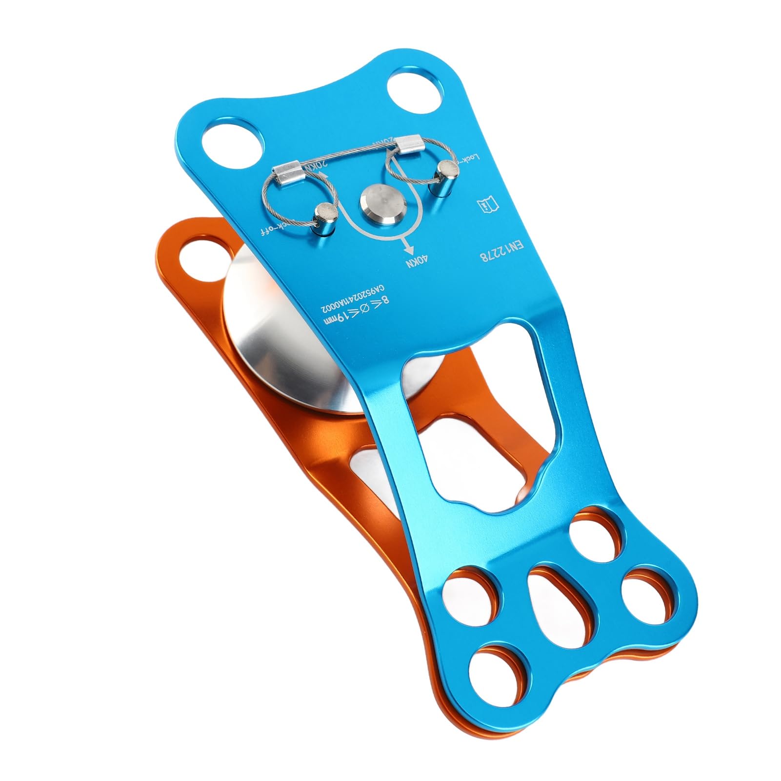 Cocoarm Kółko do Wspinaczki Skałkowej 40KN, Duża średnica 60 Mm 7075 Kółko z Pojedynczym Krążkiem z Aluminium Lotniczego z Uszczelnionymi łożyskami Kulkowymi, do Wspinaczki Górskiej Podczas Wypraw