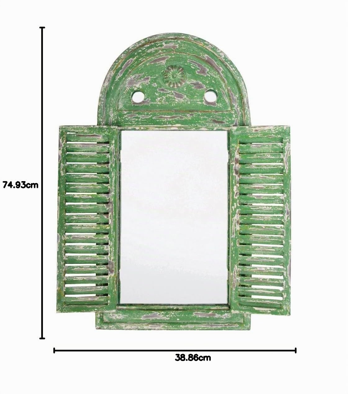 Esschert WD13 – Miroir Mural avec Portes, 39 x 55 cm Vert