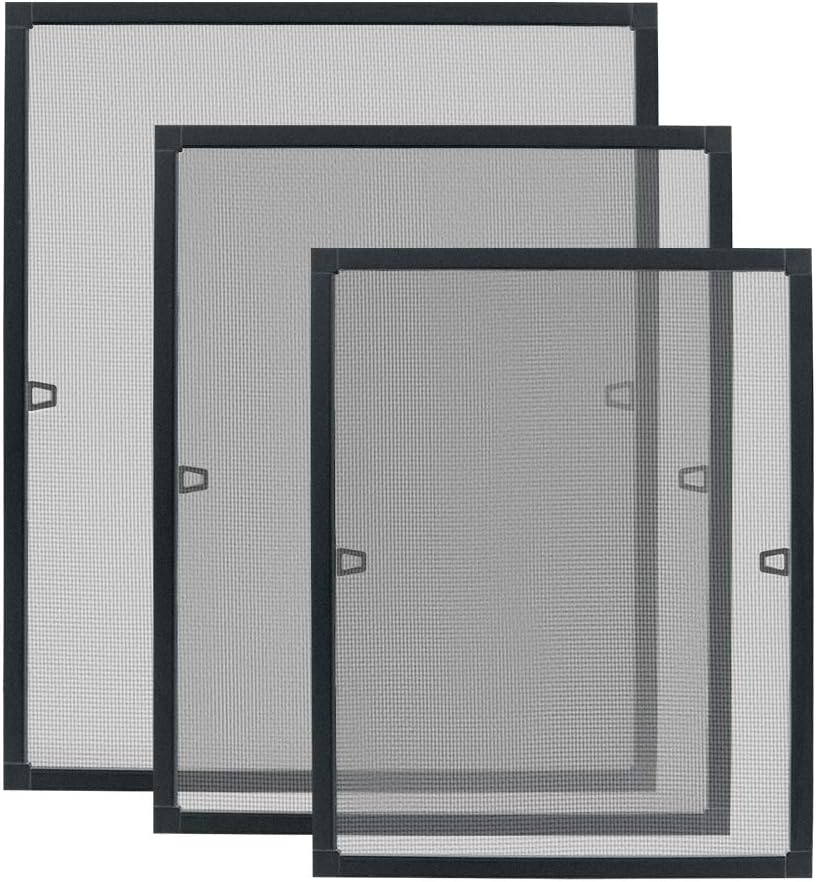 EASYmaxx Insect Protect Vliegengaas voor ramen, op maat te snijden, insectenbescherming voor ramen tot 150 x 180 cm, met magneet tegen pollen, eenvoudige montage zonder boren, 2 stuks