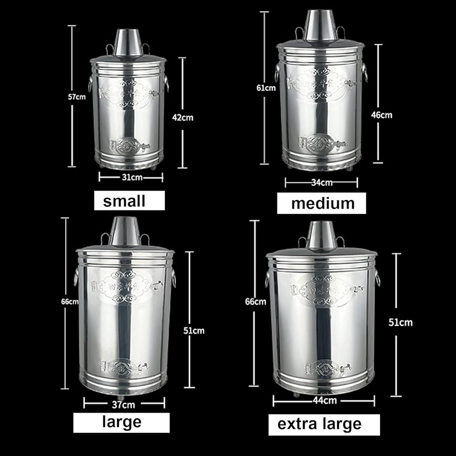 Portable Stainless Steel Incinerator - Outdoor Burn Barrel for Yard Waste, Leaves, Garbage, Debris, and Paper Disposal - Eco-Friendly Fire Pit Bin
