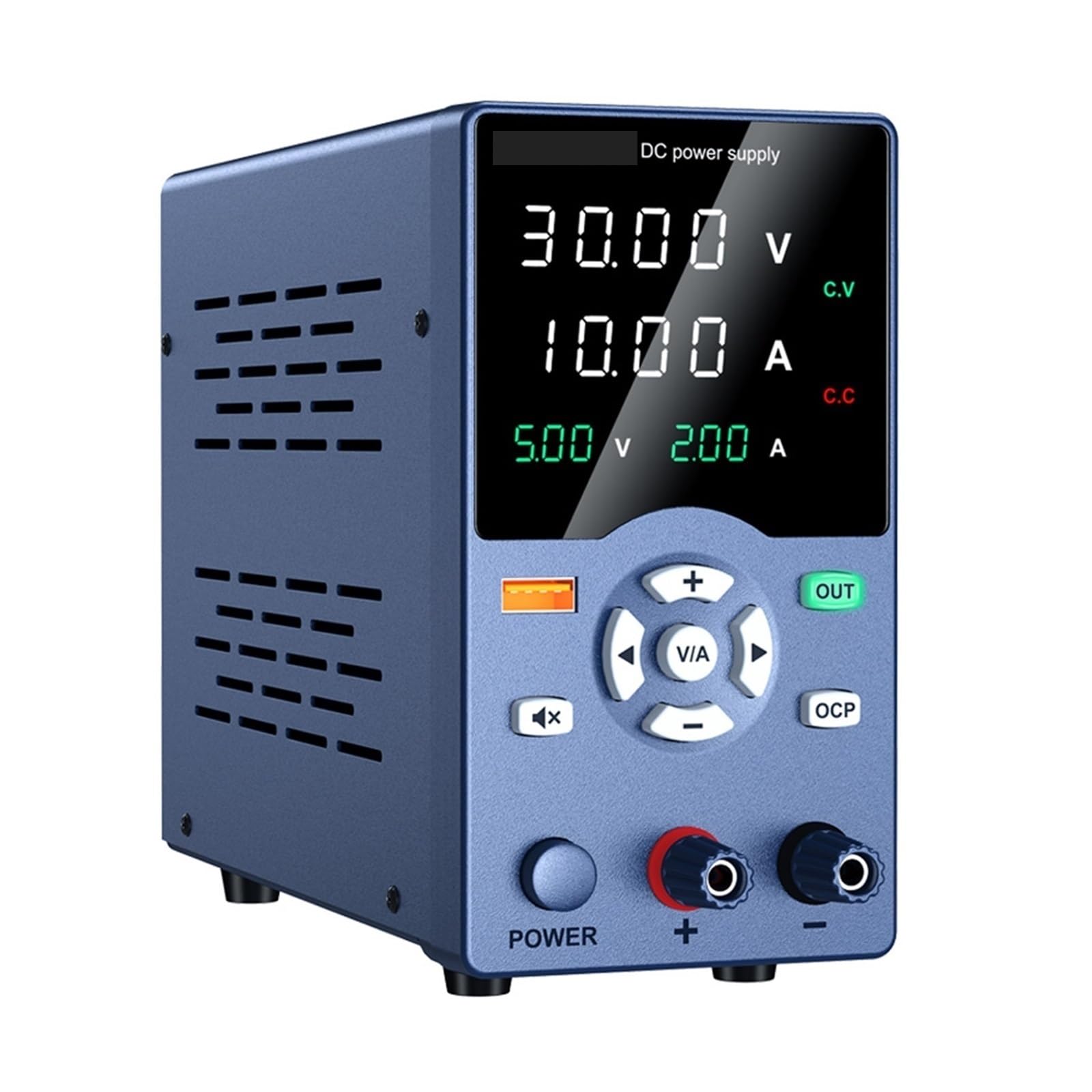 Fuente de alimentación de CC, Fuente De Alimentación 30V 10A CC Ajustable 5A 60V 120V 3A Con Salida USB Banco Visualización Fuentes Laboratorio(GA3010L 32V 10A)