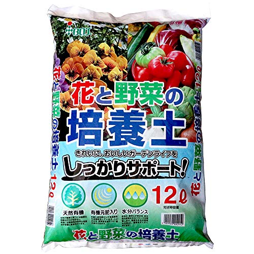ＩＴＡＮＳＥ 花と野菜の培養土 12L 1個 園芸用土 園芸用品 元肥入り 有機肥料 家庭菜園 プランター 植え替え 寄せ植え