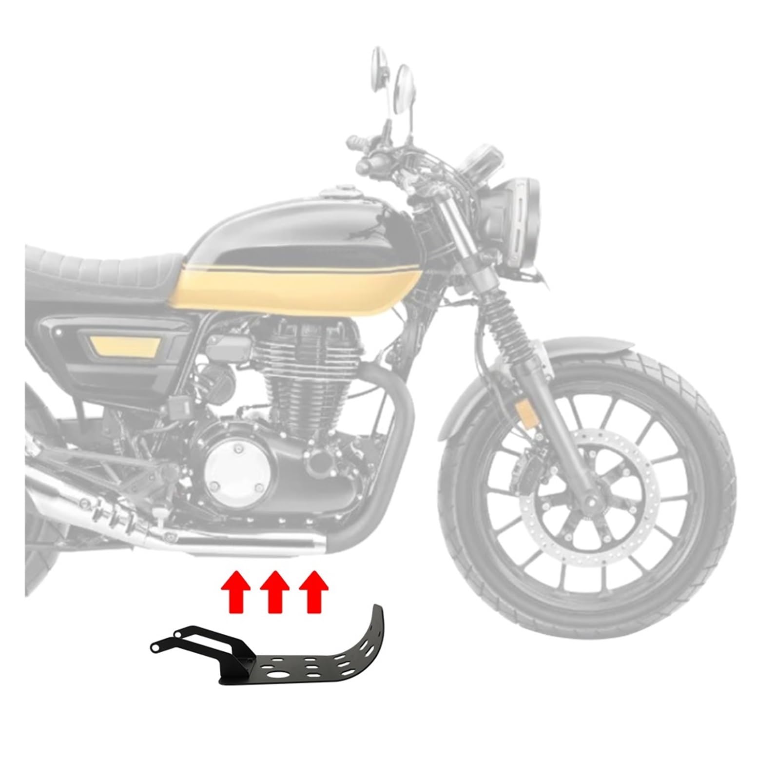 Paracoppa motore moto Misura Per GB350S CB350RS 2022-2025 CB350 Hness GB350 2021-2025 Base Motore Inferiore Telaio Guard Piastra Paramotore Pancia Pan Protezione