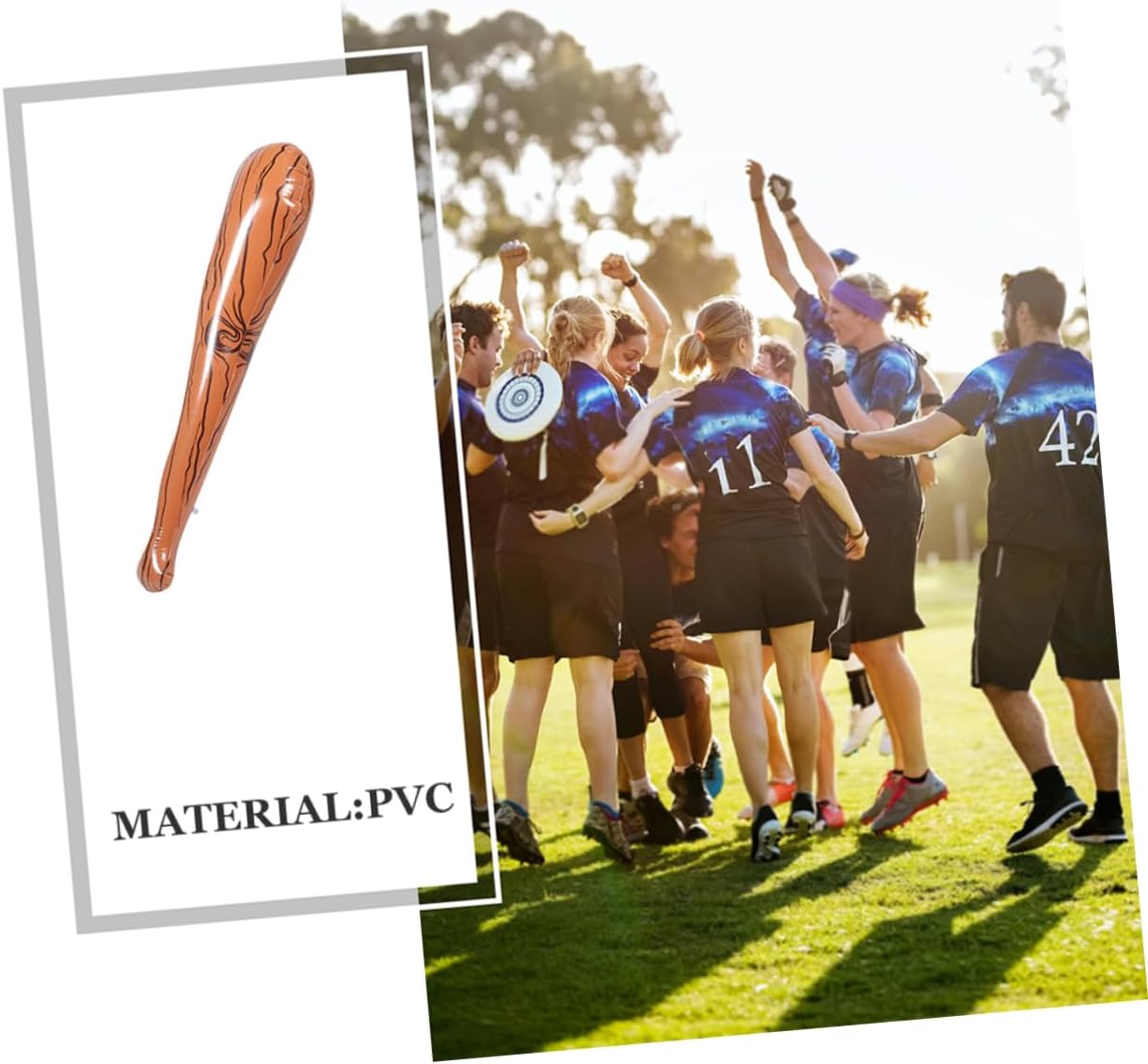 Kisangel 5pcs Iconic Inflatable Bat for Baseball Games Parties Decor Easy Inflate Portable