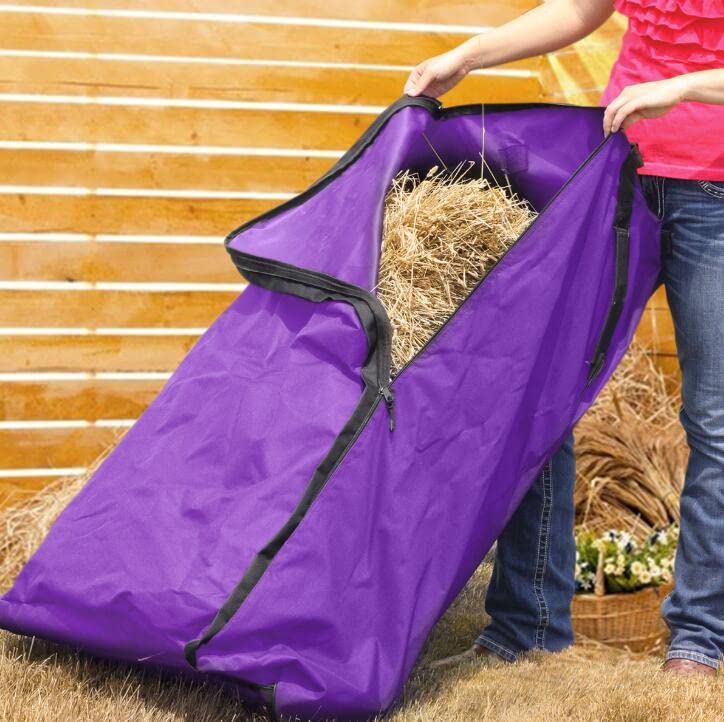 MJFSGYO Sac de rangement pour balles de foin pour chevaux, sac de